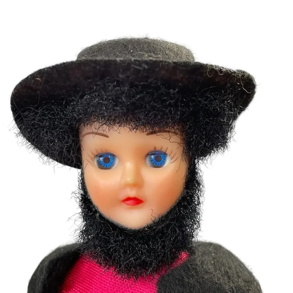 Vintage 1960s Amish Dolls Souvenir Toy Sleep Eyes String Limbs Pennsylvania READ